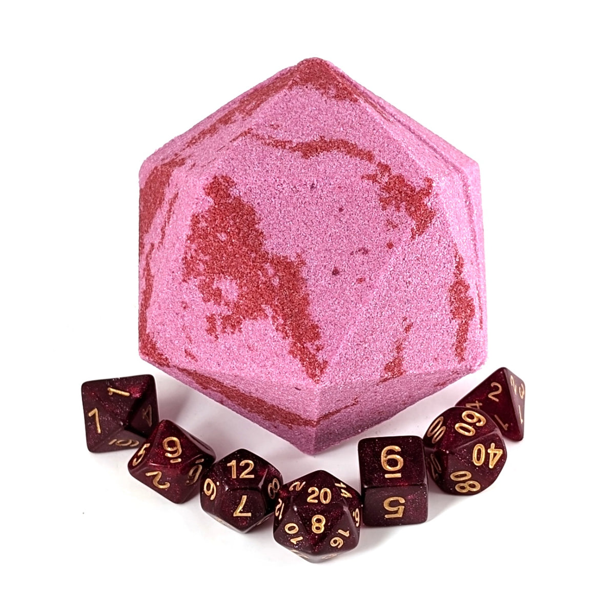 Warlock Dice Bath Bomb, Extra Large, D&D Dice Inside